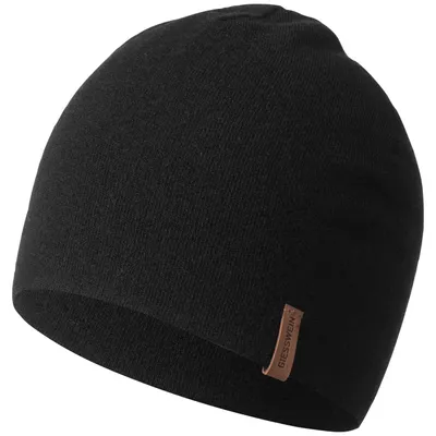 Giesswein sehr leichte Strickmütze Gehrenspitze aus Merino-Wolle. in schwarz