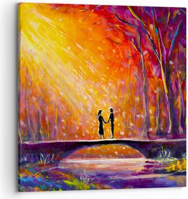 Produktbild von Bild auf Leinwand - Leinwandbild - Wald Baum Natur - 70x70cm - Wand Bild - Wanddeko - Wandbilder - Leinwanddruck - Bilder - Kunstdruck - Wanddekoration - Leinwand bilder - Wandkunst - AC70x70-3965