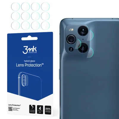 Produktbild von 3mk Hybridglas Lens Protection für Oppo Find X3 Pro 5G Kamera Objektiv Kameralinse 0,16mm 6H (4 Stück)