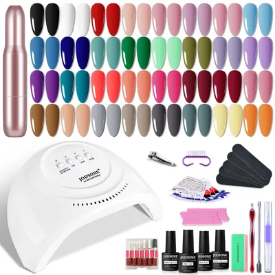 Produktbild von Gelnagellack-Set UV-LED-Lampe Nagelset Starter-Set - 35-teilig - 32 Farben - Mit Nagelfräser 25.000 U/min - 5 Sticker und Gel-Lack-Zubehör