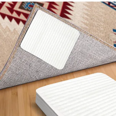 Teppichgreifer Antirutsch 8er-Set, 10x10 cm, weiß