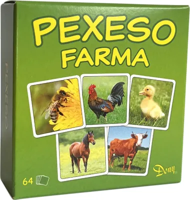Produktbild von RAPPA Pexeso Bauernhof Tiere Gedächtnisspiel für Kinder, 32 Bildpaare