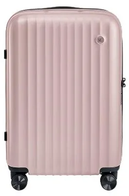 Zdjęcie produktu dla Walizka duża NINETYGO Elbe 28" (78 cm) różowa – lekka walizka podróżna z poliwęglanu, zamek TSA, kółka 360