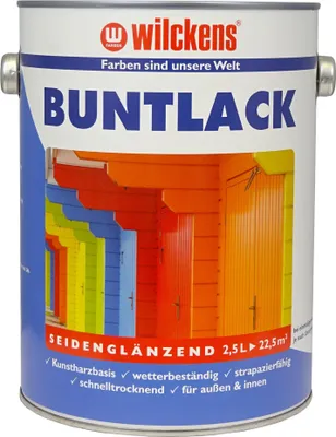 Produktbild von Wilckens Buntlack seidenglänzend, 2,5 l, RAL 9005 Tiefschwarz