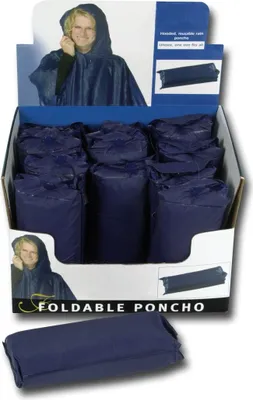 Produktbild von Regen-Poncho mit Kapuze, faltbar, Einheitsgröße