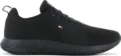 Produktbild von Tommy Hilfiger Corporate Knit Rib Runner - Herren Sneakers Schuhe Schwarz FM0FM02838-BDS , Größe: EU 42 UK 8