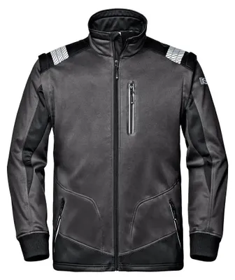 Immagine prodotto di Giacca da lavoro softshell Sir Safety STARFLEX da uomo, antivento con fodera in pile, taglia L, antracite/nero