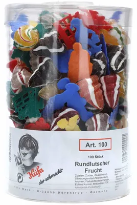Image de Sucettes rondes Küfa Fruit Sucettes au goût de fruit 100 pièces 1800g