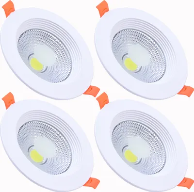 Produktbild von 4 Stück 10W LED COB Deckenlicht Panel Einbaustrahler Deckenleuchte Strahler Einbauleuchte, Naturweiß