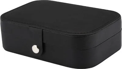 Image de Boîte à bijoux en verre trempé - Organiseur - Boîte de rangement pour bijoux - Boîte à bijoux - 16 x 10 x 6,5 cm - noir - vide