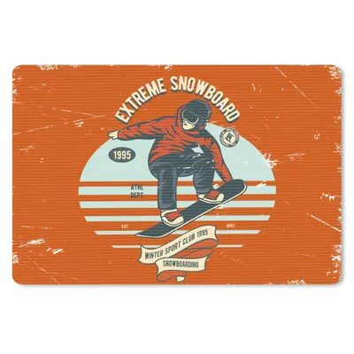 Produktbild von MuchoWow® Mauspad Mousepad Snowboard - Mann - Zitat - Vintage 27x18 cm - Mousepads - Maus Mat - Pad - Mausunterlage - Büroartikel - Desk Matten