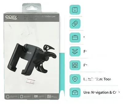 Immagine prodotto di Supporto per telefono, rotazione a 360 gradi, design anti-vibrazione, colore nero