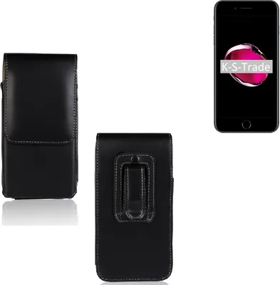 Produktbild von K-S-Trade Gürteltasche kompatibel mit Apple iPhone 7 Plus  Schutz-Hülle Handy-Hülle mit Magnetverschluss  Holster in schwarz