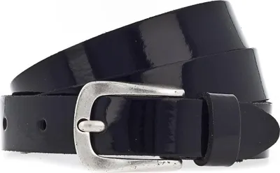 Productafbeelding van Vanzetti Leer riem 20mm Patent Leather Belt W75 Black zwart