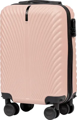 Produktbild von WINGS SWAN 18" Kabinenkoffer Różowy, ABS+, Zahlenschloss, 4 Räder