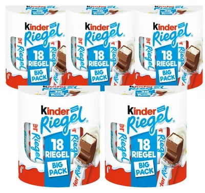 Kinder Schokolade Vollmilch mit Milch Creme Füllung 378g 5er Pack