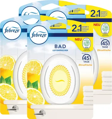 Produktbild von Febreze Bad Lufterfrischer Zitrusfrische - Raumduft (4er Pack)