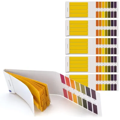 Imagen del producto de Tiras de prueba de pH 1-14 - Set de 400 - Lacmus - Agua/Suelo/Kits de prueba - Resultados Rápidos/Confiables - Papel de prueba de alta calidad - Papel de pH
