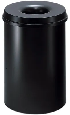 Produktbild von helit Papierkorb H2515495 15l rund Metall schwarz