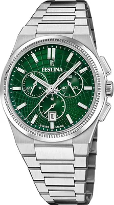 Produktbild von Festina Herrenuhr Swiss Made Armbanduhr Edelstahl silber UF20059/3