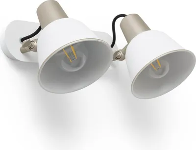 Produktbild von Wandleuchte Badezimmer Metall 2 Strahler Birzay Weiß
