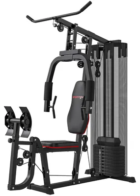 Produktbild von SPORTNOW Kraftstation, Multifunktionale Fitnessstation mit Beinpresse, Schwarz