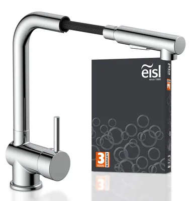 Produktbild von eisl Küchenarmatur mit Geschirrbrause, Wasserhahn Küche ausziehbar Chrom
