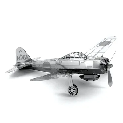 Obrázok produktu pre Metal Earth Mitsubishi Zero, Model lietadla s pevnými krídlami, Montážna sada, Mitsubishi A6M Zero, Akékoľvek pohlavie, Kov, Mierne