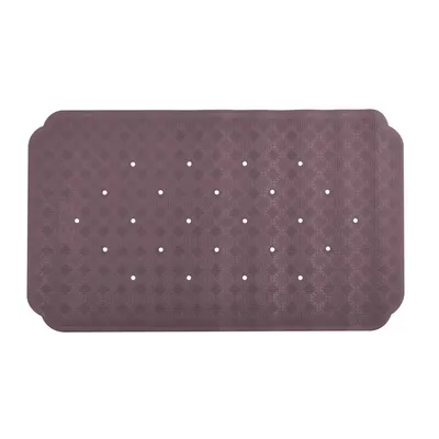 Produktbild von Spirella Duschmatte "Ruby" Badematte Duscheinlage antibakteriell rutschfest mit Saugnäpfen - dunkelrot/pflaume - ca. 53 x 53 cm - Naturkautschuk