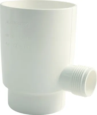Produktbild von Marley Regensammler für Fallrohr mit Überlaufstop DN 75mm Regenrohr Regenwasser Fallrohrfilter weiß