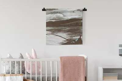 Produktbild von MuchoWow® Wandteppich Wandbehang Boot - Meer - Angelrute 60x60 cm Tapisserie Dekoration Wandtuch - Dekorationen - Wand Decke