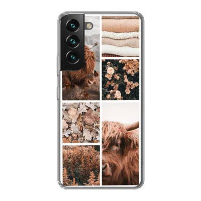 Produktbild von MuchoWow® Handyhülle Schutzhülle Hülle für Samsung Galaxy S22 Plus Schottischer Highlander - Collage - Blumen Silikon Softcase Handy Hülle - Schutzabdeckung