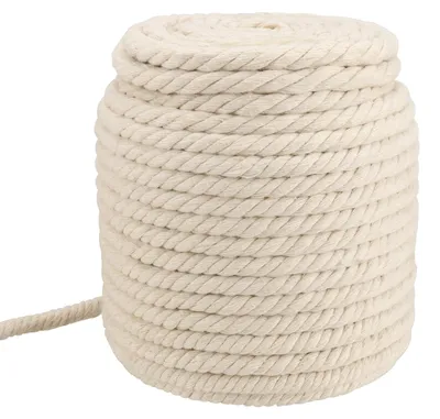 Obrázok produktu pre Macramé šnúra 50 m x 10 mm - Mäkká bavlnená šnúra na remeselné práce