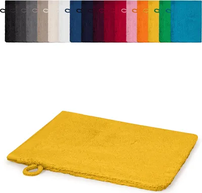 Produktbild von Waschhandschuh 15x21 cm Waschlappen 100% Baumwolle, Farbe: Gelb