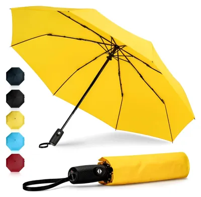 Produktbild von Sturmfester Taschenschirm mit Automatik, Klein und Leicht, Windfester Schirm mit 8 Rippen, 106 cm