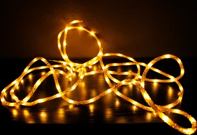 Obrázok produktu pre LED lanové svetlo 5 m trblietavé zlaté teplé biele svetlo reťazové lano
