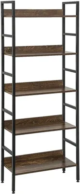 Produktbild von EUGAD Standregal Bücherregal Leiterregal Stufenregal Multifunktionale Regal MDF Metall 60x27,5x160cm, Schwarz Vintage 0010ZWJ
