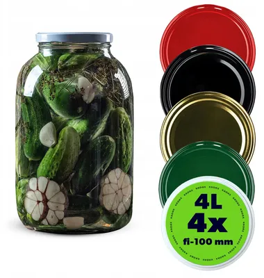 Produktbild von Kadax Einmachgläser 4L Glas mit Deckel Vorratsgläser 4 Stück