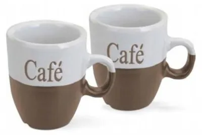 Produktbild von 2er-Set Koopman-Becher, Keramik, 7x7,5 cm, 150 ml, beige