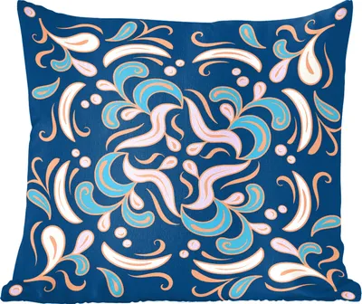 Produktbild von MuchoWow® Zierkissen Sofakissen Wohnzimmer Dekokissen 45x45 cm Blätter - Farben - Muster - Schlafpolster - Polster für das Sofa