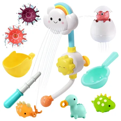 Produktbild von Kreatives Badespielzeug mit Wasserdusche und Fischspiel für Kleinkinder