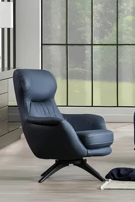 Produktbild von Sessel 1-Sitzer Komfortabler moderner Stil mittelweich Blau