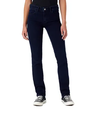 Produktbild von Wrangler - Damen Straight Jeans in Blue Black (W28TQC388), Größe:W28, Länge:L32, Farbe:Blue Black
