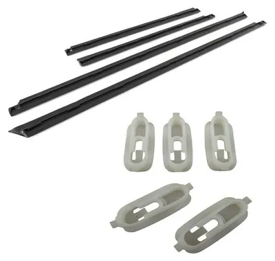 4x Zierleisten Türleisten Seitenleisten Unten SET + 26x Clips für Audi A4 B5 – Produktansicht