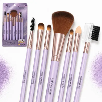 Image de Set de 7 pinceaux de maquillage professionnel, productTiles.product.images.aiGenerated