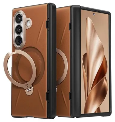 Produktbild von MagSafe-Hülle für Samsung Galaxy Z Fold8 Ultra F976, Torras, QPRO Leder, Braun