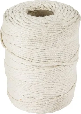 Produktbild von Fleischfäden aus Baumwolle weiß, Fleisch Binden, Würstchen Machen, Bäcker Bindfäden100 g 240°C50 m, Stoff, White, 5.5 x 5.5 x 9.5 cm, 55 m
