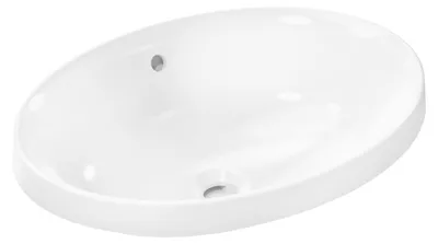 Zdjęcie produktu dla hansgrohe Xuniva D umywalka do zabudowy, z przelewem, bez otworu na baterię, 550x400 mm, biała, 60156450