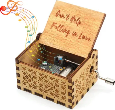 Produktbild von Spieluhren aus Holz, lasergravierte Vintage-Spieluhr aus Holz „Sunshine“, Geschenke zum Geburtstag/Weihnachten/Valentinstag