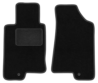Obrázek produktu pro Přední velurové autokoberce na míru pro Hummer H3 (2005-2010, SUV) černé, sada 2 ks, s úchyty